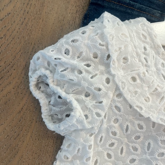 NWT Koala Kids Toddler Girl 2T Short Set Lace White Top Jean Cotton Frilly - Picture 9 of 12